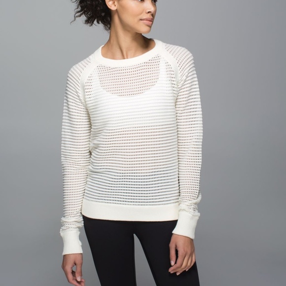 lululemon athletica Sweaters - Lulu Lemon Devi Crew Pullover Sweater in White